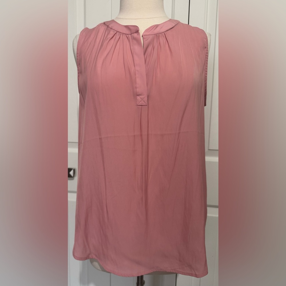 2 for $20 Philosophy Sleeveless Gathered Notch Neck Blouse Pink Size L NWOT